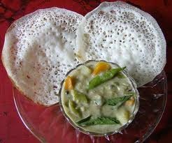 Kerala Dishes-Appam And Chicken Stew
